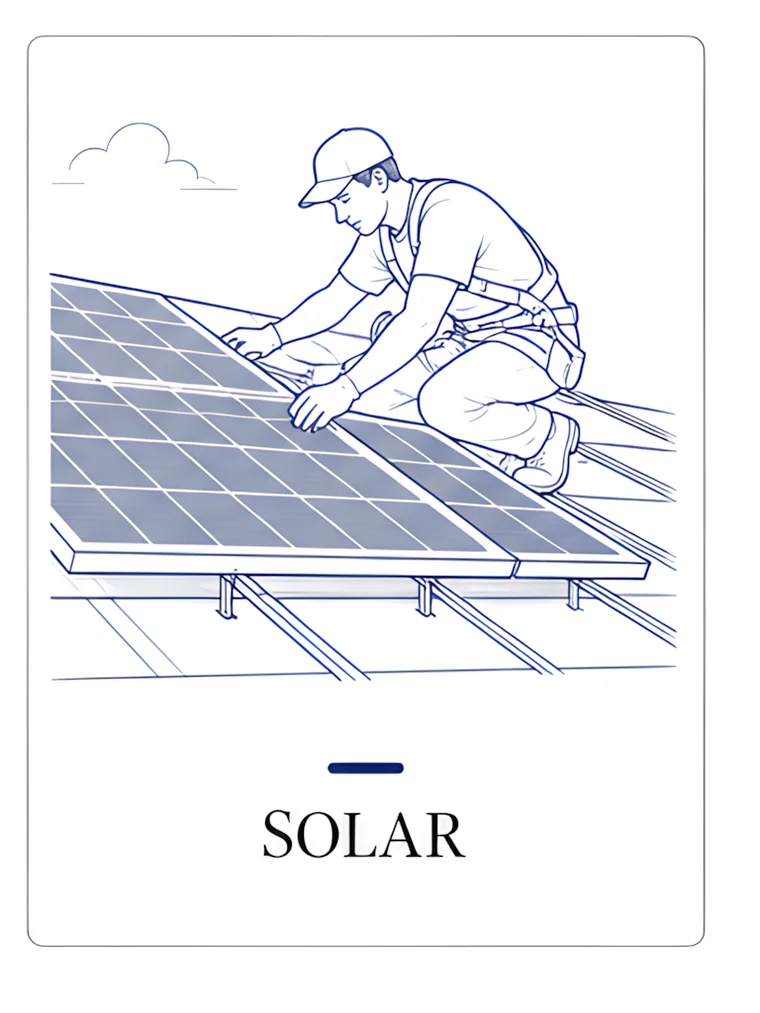 Solar tradesperson at work